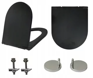 WC sedadlo Estiva BLACK MATT, čierny duroplast